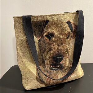 Airedale Terrier Print Tote Bag